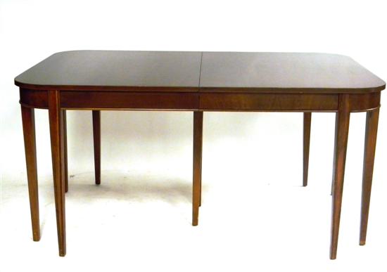 Appraisal: Hepplewhite style dining room table mahogany eight legs with an