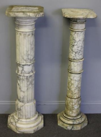 Appraisal: Lot of Vintage Marble Pedestals From a West th St