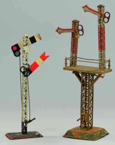 Appraisal: LOT OF TWO BING SEMAPHORES Includes double semaphore with top