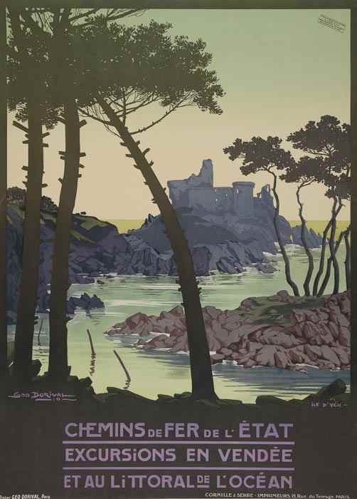 Appraisal: DORIVAL Georges S - EXCURSIONS EN VENDEE Ile d'Yeu lithograph