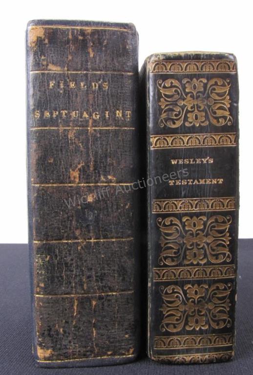 Appraisal: Two antique religious texts- The Septuagint published Cambridge Rome Edition