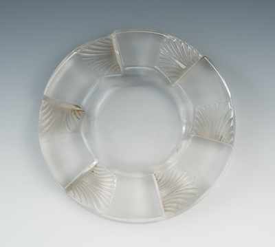 Appraisal: Lalique Crystal Ash Tray Clear colorless glass molded into a