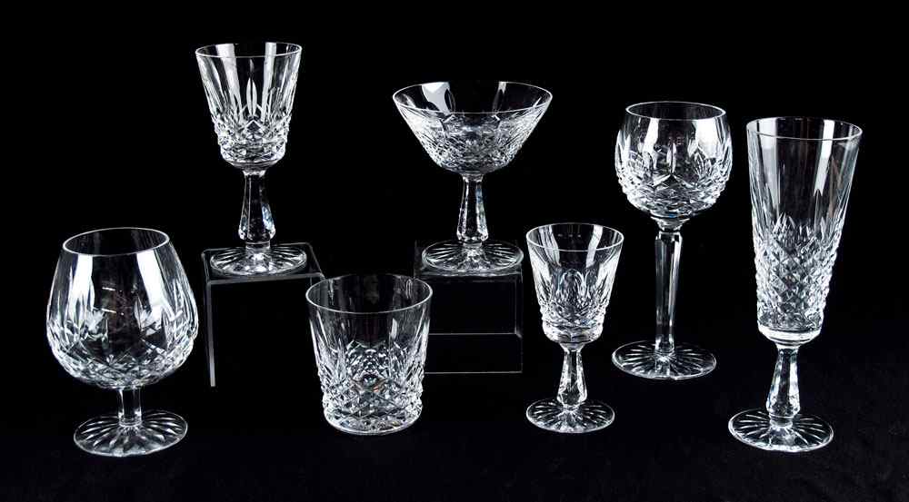 Appraisal: PC WATERFORD CRYSTAL IN THE KENMARE PATTERN To include wine