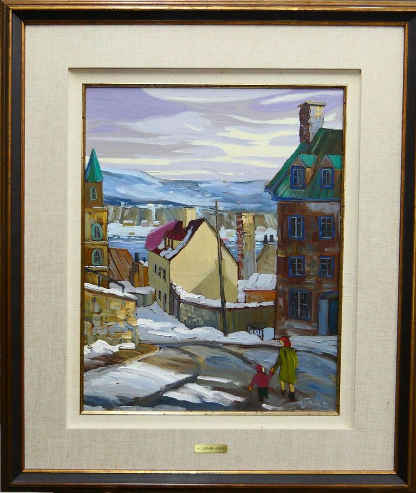 Appraisal: VLADIMIR HORIK CANADA b TOWNSCAPE OIL BOARD Vladimir Horik CANADIAN