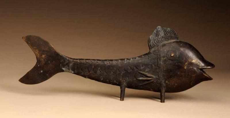 Appraisal: West African Royal Fish Figure Description From Benin Made of