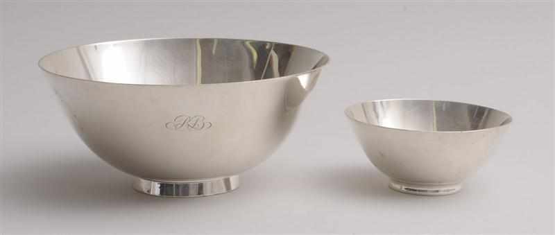 Appraisal: TIFFANY CO MONOGRAMMED SILVER BOWL AFTER THE ORIGINAL BY JOSEPH