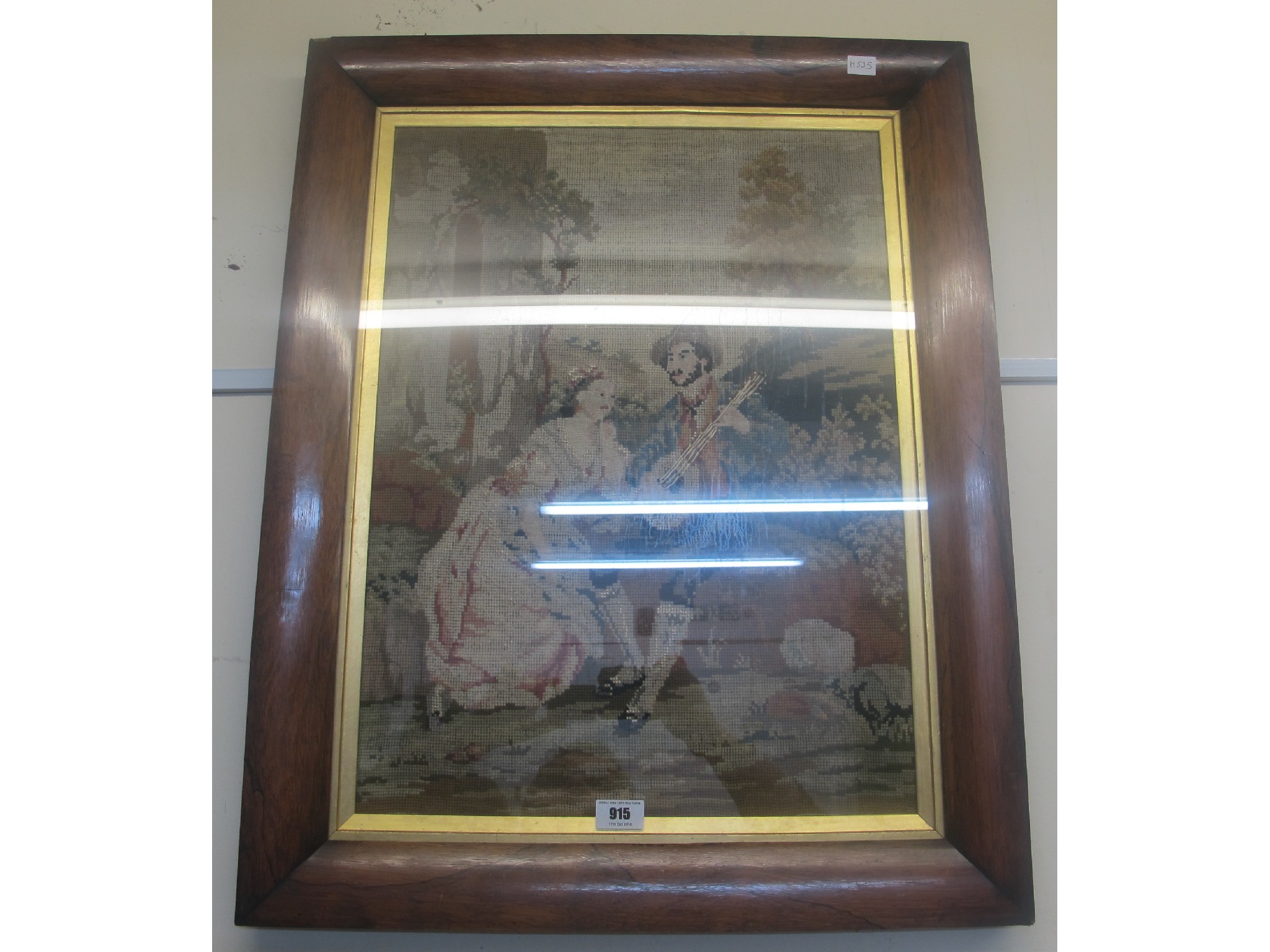 Appraisal: A Victorian woolwork picture in rosewood frame