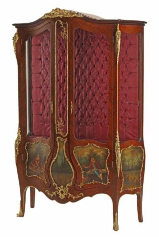 Appraisal: LARGE VERNIS MARTIN STYLE VITRINE DISPLAY CABINETVernis Martin style vitrine