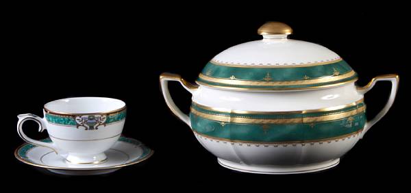 Appraisal: A part Muirfield dinner service in the Enchantment pattern comprising