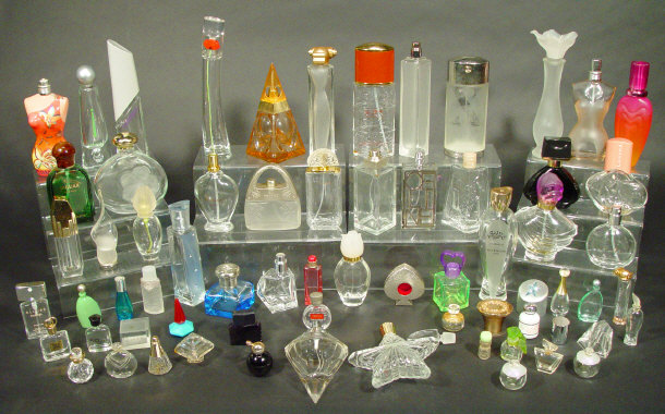 Appraisal: Large collection of scent bottles including Lalique examples Chanel Jean-Paul