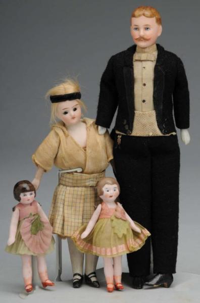 Appraisal: Lot of Doll House Dolls Description Germany Ca Bisque shoulder