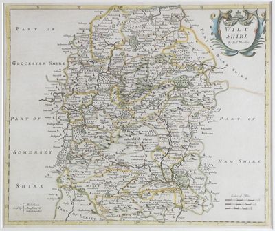 Appraisal: Wiltshire Morden Robert Wiltshire hand-coloured engraved map x mm