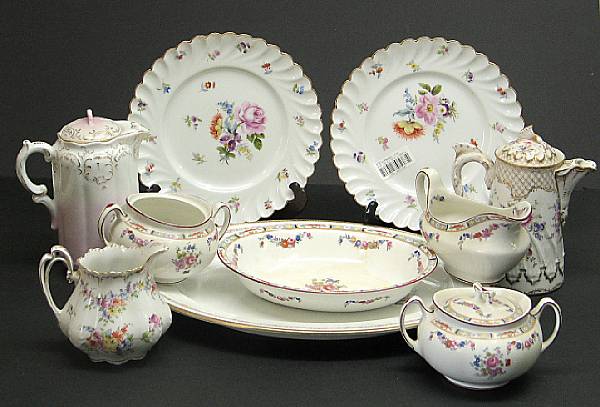 Appraisal: An assembled group of European ceramic tableware Comprising twelve Carl