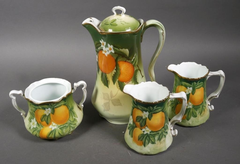 Appraisal: Antique circa tea set including tea or coffee pot with