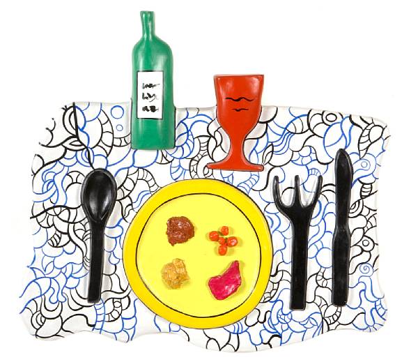 Appraisal: Niki de Saint Phalle French - Repas The Feast dentelle