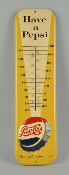 Appraisal: 's Pepsi Advertising Thermometer This thermometer has a moderate scratch