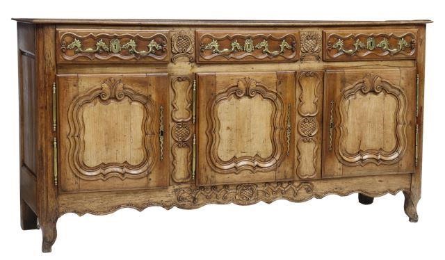 Appraisal: French Provincial Louis XV style sideboard early th c long