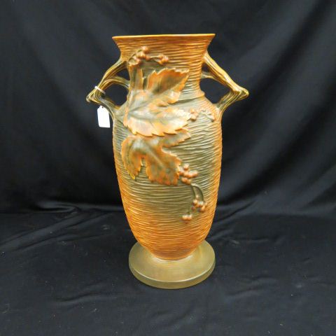 Appraisal: Roseville Bushberry Art Pottery Floor Vase tall excellent