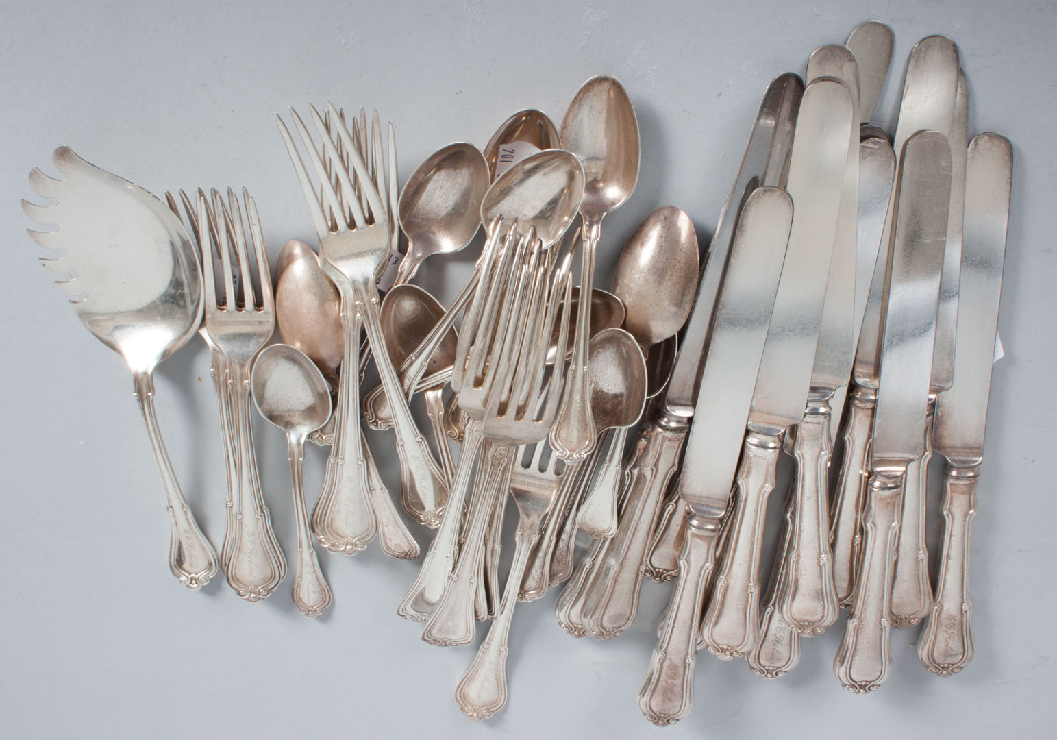 Appraisal: Gorham Norfolk-Villa Norfolk sterling flatware comprising pieces including knives in