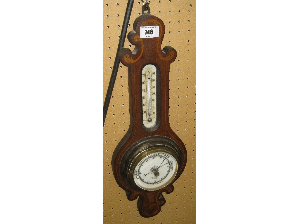 Appraisal: Mahogany and inlaid barometer