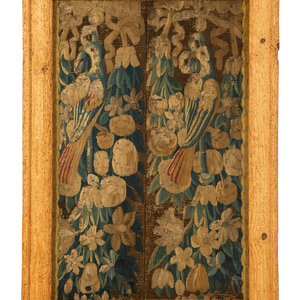 Appraisal: A Framed Aubusson Tapestry Fragment th th Century in a