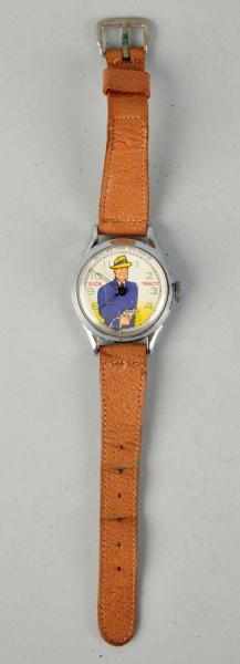 Appraisal: Dick Tracy Wrist Watch Scarce variation with movable arm holding