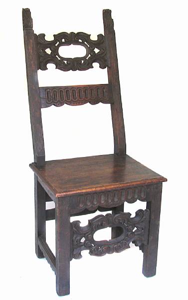 Appraisal: An Italian Neoclassical carved side chair height in width in