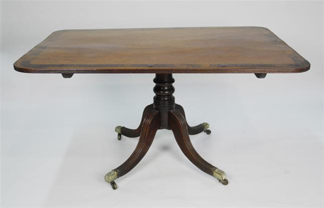 Appraisal: GEORGE III MAHOGANY ROSEWOOD INLAID BREAKFAST TABLE circa height inches