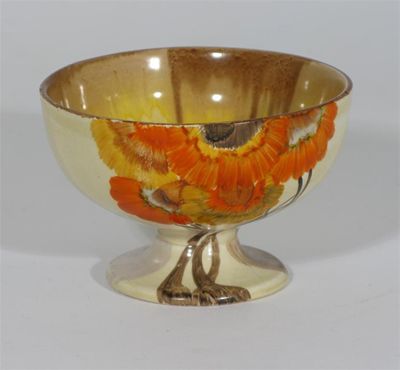 Appraisal: Rhodanthe' a Clarice Cliff pedestal bowl painted in colours printed