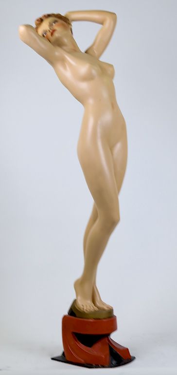 Appraisal: Art Deco Nude Lady Advertising Store Display Unusual art deco