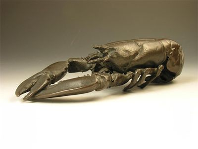 Appraisal: An Italian th century bronze model of a lobster brown