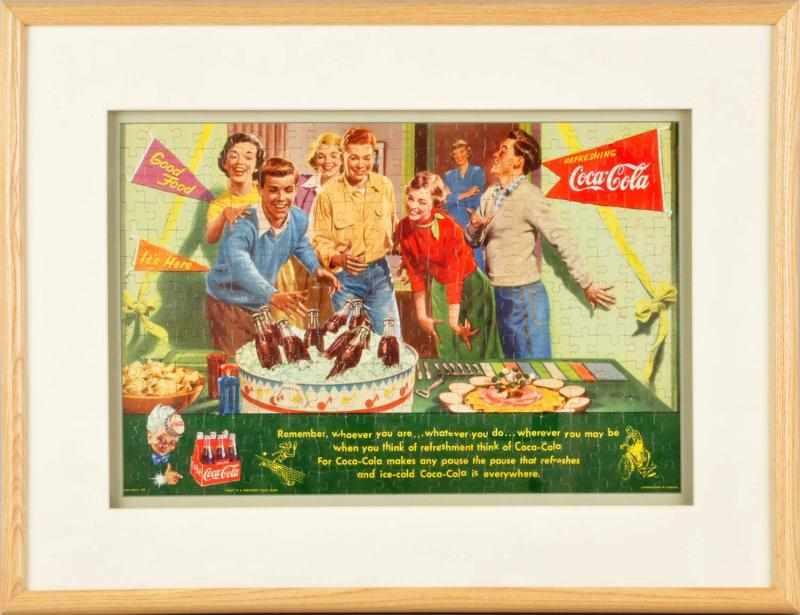 Appraisal: Coca-Cola Assembled Jigsaw Puzzle Description Circa Made in Canada Nicely