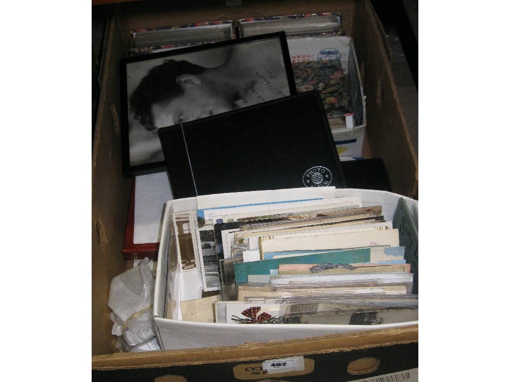 Appraisal: Box of postcards and albums of postcards