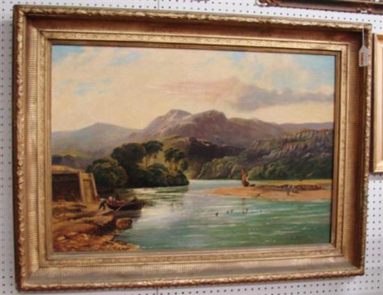 Appraisal: L Davies British th th century SCOTTISH LOCH SCENE oil