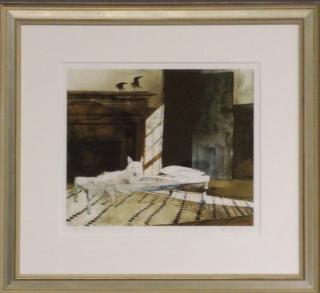 Appraisal: Andrew Wyeth Hand Signed Print Harlequin Andrew Wyeth American -