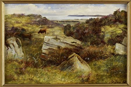 Appraisal: JAMES FAED JNR SCOTTISH - A ROCKY OUTCROP GALLOWAY Signed