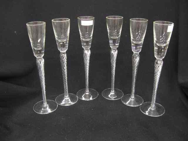 Appraisal: Set of Hollow Twist Stem Crystal Cordials - '' tall