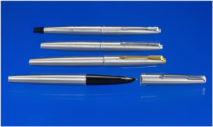 Appraisal: Parker Stainless steel flighters- Parker and Parker with excellent shells