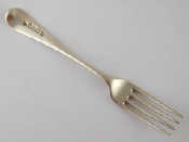 Appraisal: A good heavy Georgian tablefork with exemplary marks including incuse