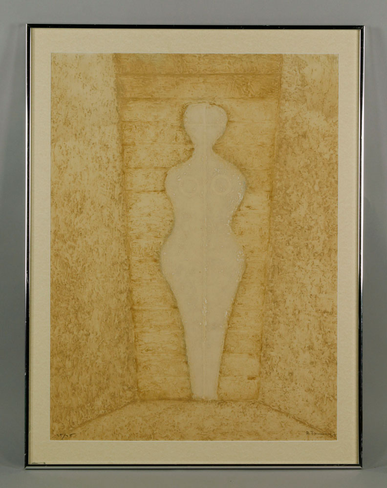 Appraisal: - Tamayo Nude Female Torso Lithograph Rufino Tamayo Mexican -