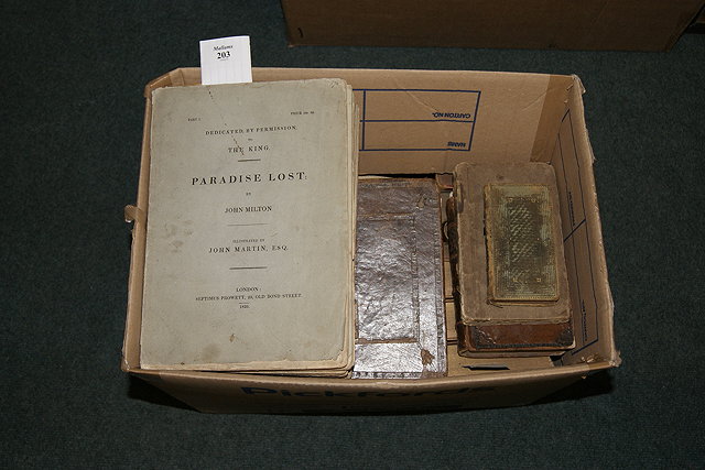 Appraisal: BOOKS Milton John Paradise Lost vol one in parts original