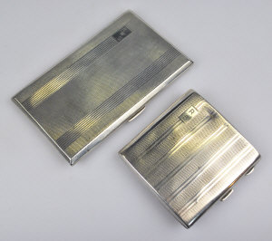 Appraisal: Two engine-turned cigarette cases Chester oz