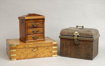 Appraisal: Continental Fruitwood Jewelry Box Together with a t le-peinte document