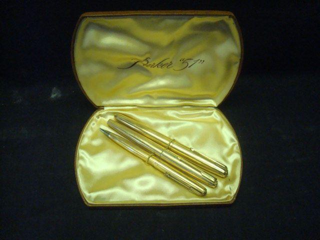 Appraisal: PARKER Boxed Vintage Karat Gold Filled Set A nice present