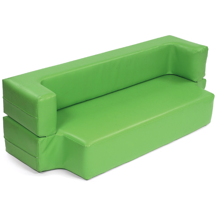 Appraisal: s modular seating sofa and two chairs folding forms with