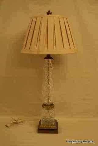 Appraisal: Elegant Cut Crystal Table Lamp Purchased new at Illumination Station