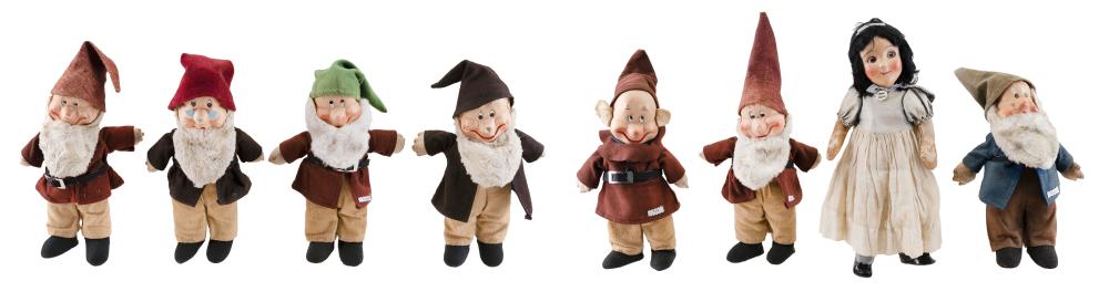 Appraisal: SET OF SNOW WHITE AND THE SEVEN DWARFS DOLLS TH