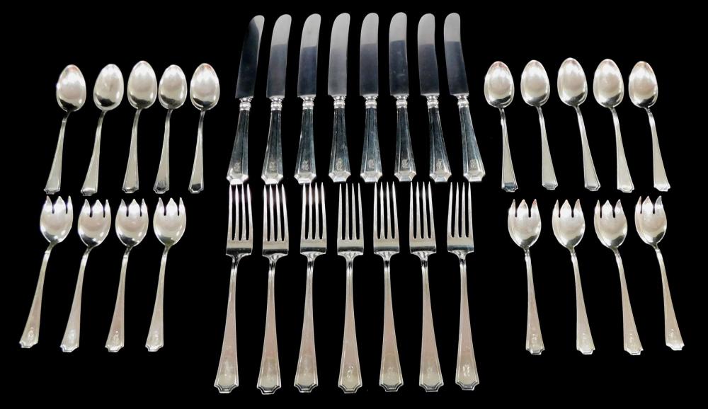 Appraisal: STERLING Thirty-three pieces of Fairfax pattern by Durgin Gorham c