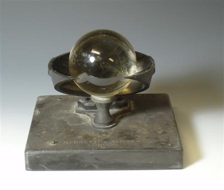 Appraisal: An early th century glass ball sundial By Negretti Zambra