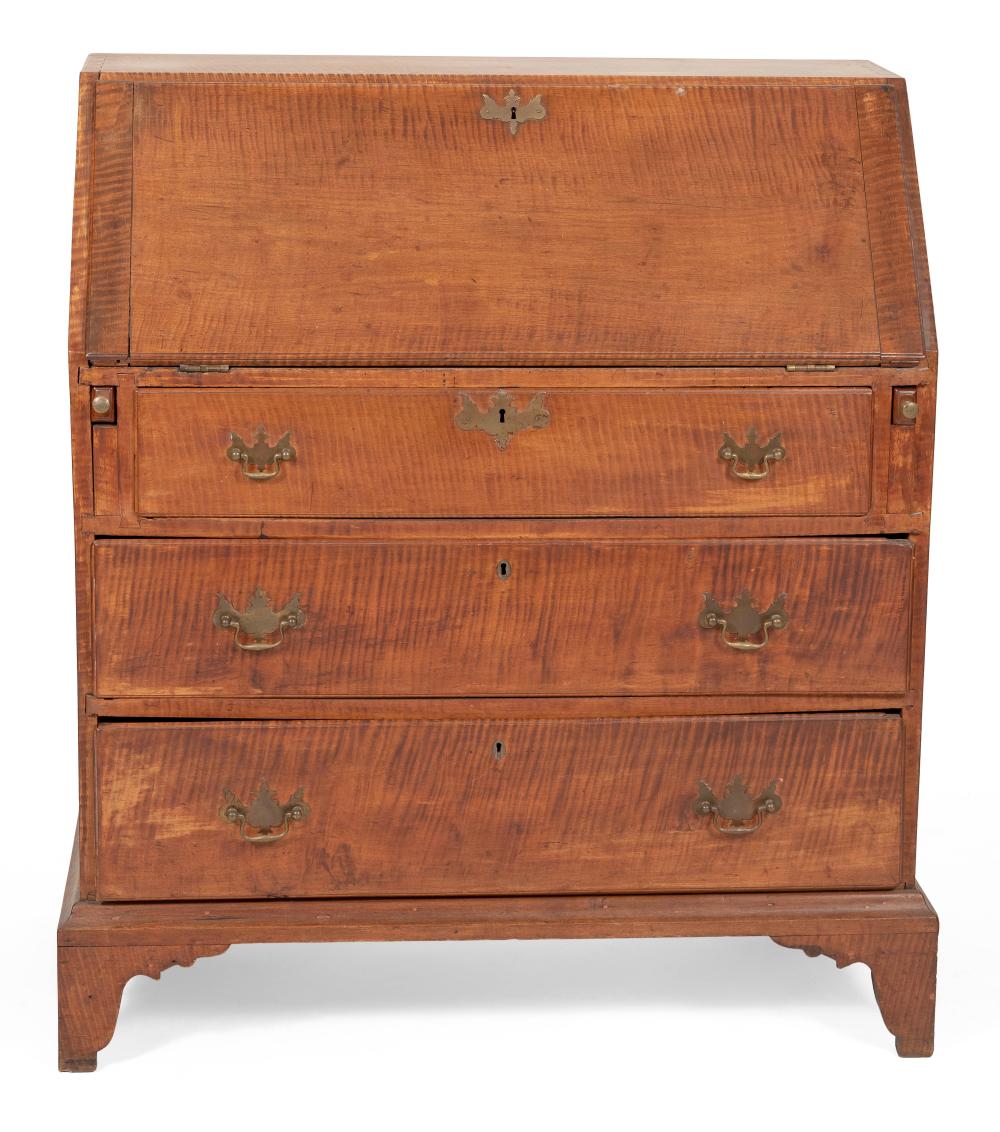 Appraisal: CHIPPENDALE-STYLE SLANT-LID DESK NEW ENGLAND EARLY TH CENTURY HEIGHT WIDTH